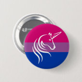 Bi+ Pride vlag Unicorn grafische Button (Voorkant /achterkant)