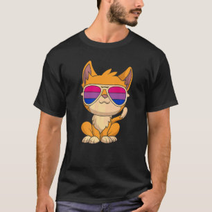 Bi Pride Zonnebril Biseksualiteit Vlag Kat Lgbt B T-shirt