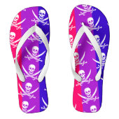 BI-rate Wh Jolly Roger Pride Flag Teenslippers (Voetbed)
