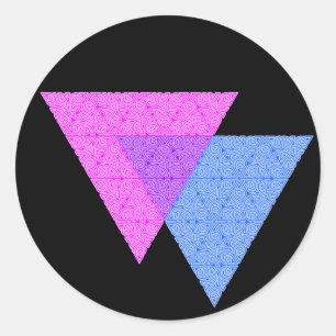 Bi Symbole noeud Sticker noir rond