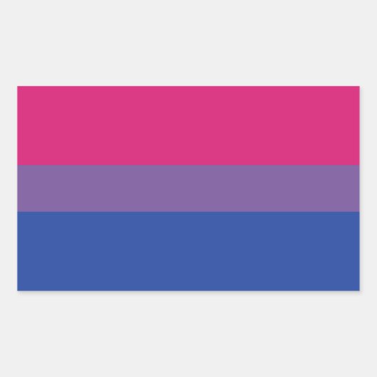 Bi-vlag Rechthoekige Sticker (Voorkant)