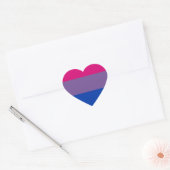Bi-vlaggen voor biseksuele pride hart sticker (Envelop)