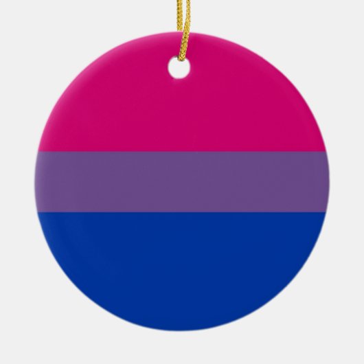 Bi-vlaggen voor biseksuele pride keramisch ornament (Voorkant)