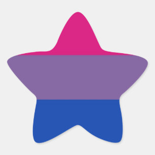 Bi-vlaggen voor biseksuele pride ster sticker