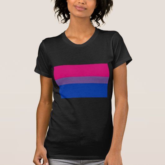Bi-vlaggen voor biseksuele pride t-shirt (Voorkant)