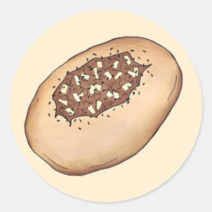 Bialy Joodse Bakkerij Uienbrood Polen Pools eten Ronde Sticker