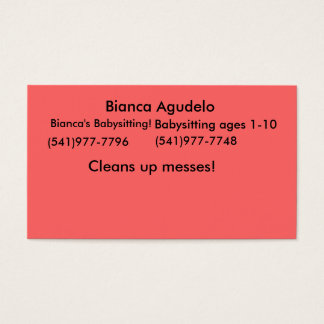 Bianca Agudelo, Bianca's Babysitting!, (541)977...