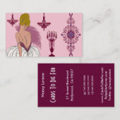 Bianca dans le rose - cartes de visite (Devant / Derrière)