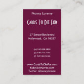 Bianca dans le rose - cartes de visite (Dos)