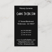 Bianca dans noir et le blanc - cartes de visite (Dos)