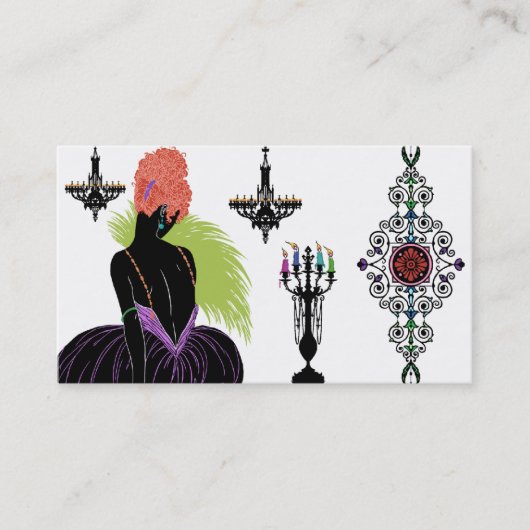 Bianca dans noir et le blanc - cartes de visite (Devant)