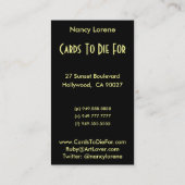 Bianca en vert - cartes de visite (Dos)