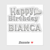 Bianca Happy Birthday Autocollants (Feuille)