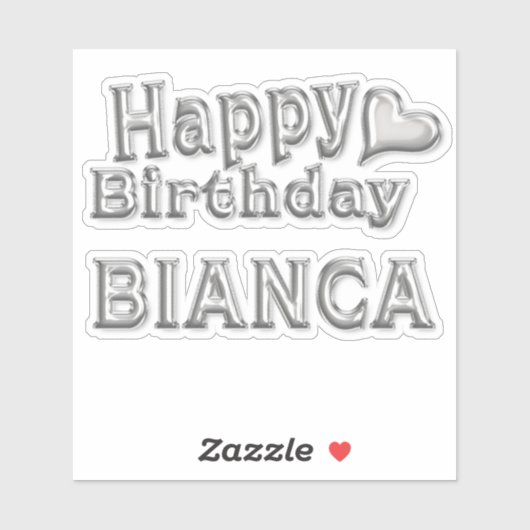 Bianca Happy Birthday Autocollants (Feuille)