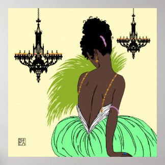 Bianca in Groen - Prints/Posters Poster