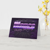 Bianca Nom Prénom lila retro Carte Anniversaire (Fleur jaune)