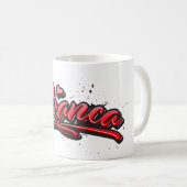 Bianca red heart graffiti tasse de café (Devant droit)