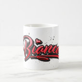 Bianca red heart graffiti tasse de café (Centre)