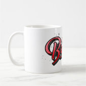 Bianca red heart graffiti tasse de café (Gauche)