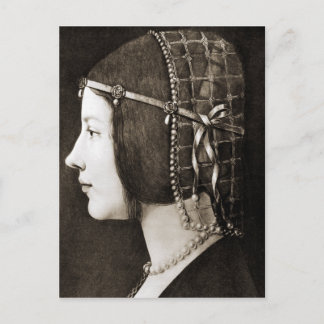 Bianca Sforza, Leonardo da Vinci Briefkaart