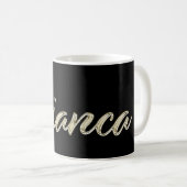 Bianca white gold Handwriting Tasse de café (Devant droit)