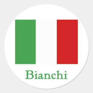 Bianchi Italiaanse vlag Ronde Sticker