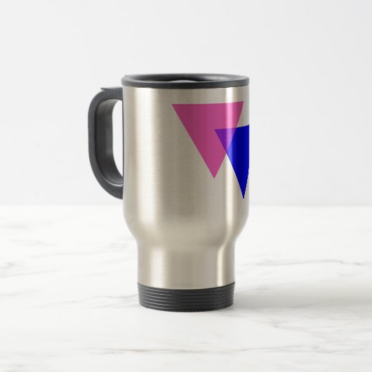 Biangles Biseksuele Pride Reisbeker (Voorkant links)