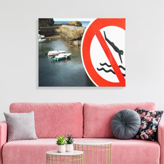 Biarritz Canvas Afdruk (Insitu (Woonkamer))