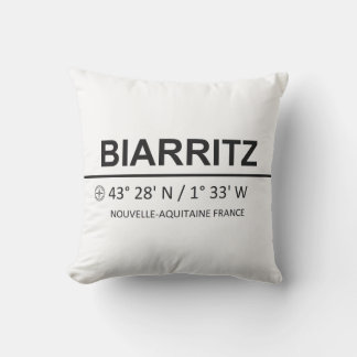 Biarritz Coordinaten - Biarritz Coordinates Buitenkussen
