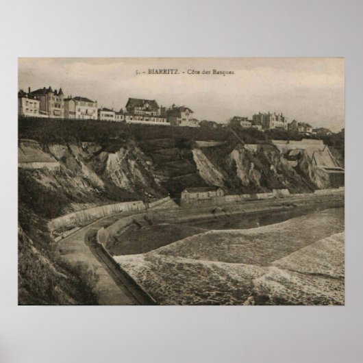 Biarritz Côte des Basque Frankrijk Poster (Voorkant)