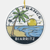 Biarritz France  Keramisch Ornament (Achterkant)