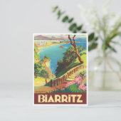 Biarritz France vintage Briefkaart (Staand voorkant)