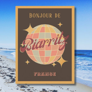 Biarritz Frankrijk Retro  Partij Briefkaart