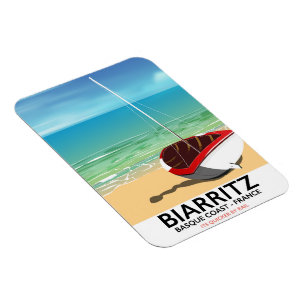 Biarritz Frankrijk strand reisposter Magneet