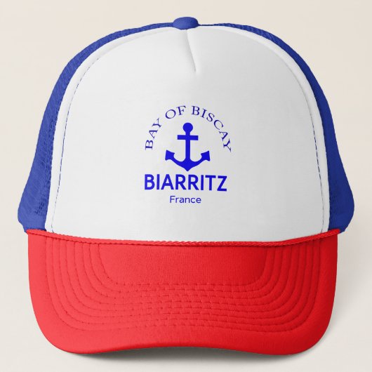 Biarritz Frankrijk Trucker Hoed Trucker Pet (Voorkant)