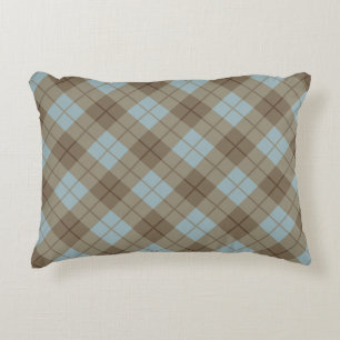 Bias Pset in Blue en Brown Accent Kussen