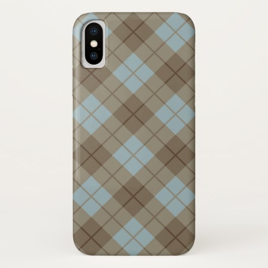 Bias Pset in Blue en Brown Case-Mate iPhone Case (Achterkant)