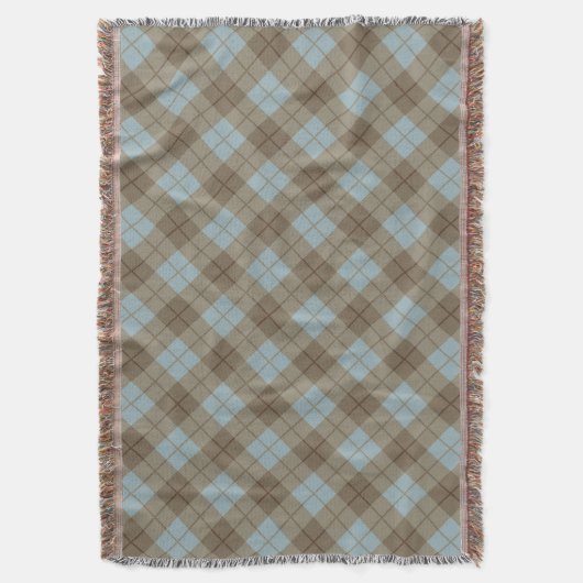 Bias Pset in Blue en Brown Deken (Voorkant Verticaal)