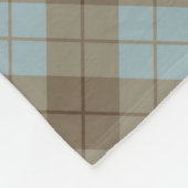 Bias Pset in Blue en Brown Fleece Deken (Hoek)