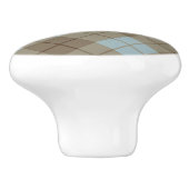 Bias Pset in Blue en Brown Keramische Knop (Zijkant)