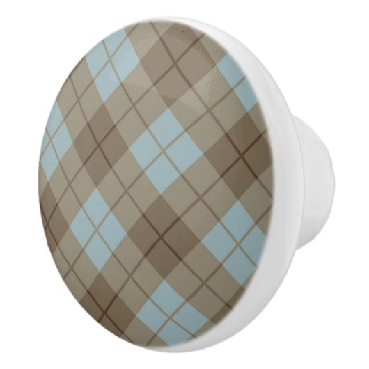 Bias Pset in Blue en Brown Keramische Knop (Rechts)