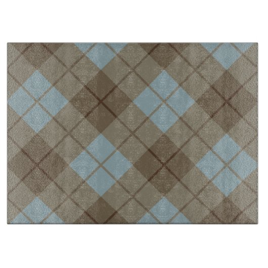 Bias Pset in Blue en Brown Snijplank (Voorkant)