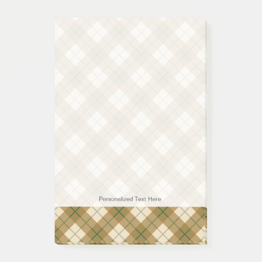 Bias Pset in Gold met Green Stripe Post-it® Notes (Voorkant)