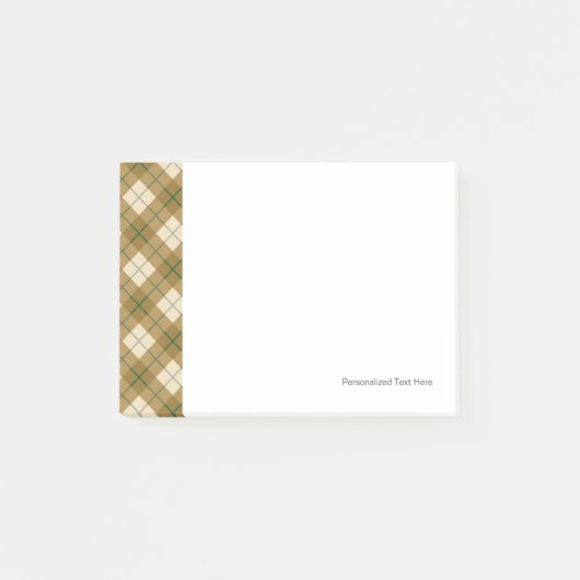 Bias Pset in Gold met Green Stripe Post-it® Notes (Voorkant)