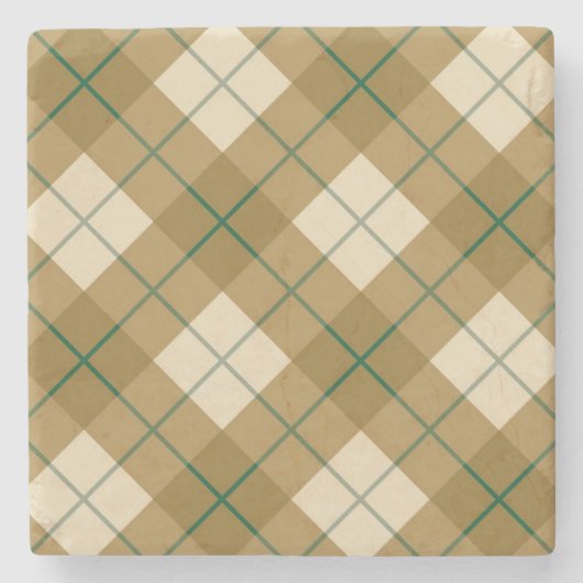 Bias Pset in Gold met Green Stripe Stenen Onderzetter (Voorkant)