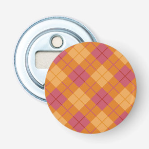 Bias Speld in Oranje en roze Button Flesopener