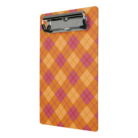 Bias Speld in Oranje en roze Mini Klembord (Angled2)