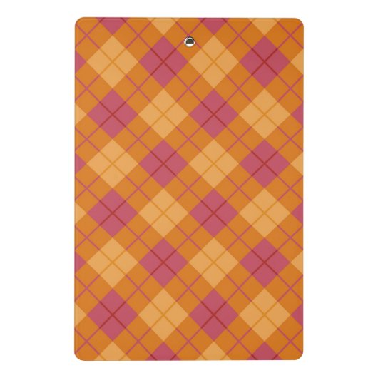 Bias Speld in Oranje en roze Mini Klembord (Achterkant)