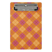 Bias Speld in Oranje en roze Mini Klembord (Voorkant)