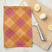 Bias Speld in Oranje en roze Theedoek (Quarter Fold)